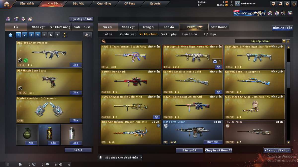 shop acc cf uy tin gia re